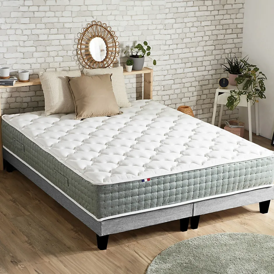 Idliterie Ensemble matelas ressort 7 zones face hiver/eté différente 2x80x200
