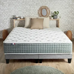 Idliterie Ensemble matelas ressort 7 zones face hiver/eté différente 2x80x200