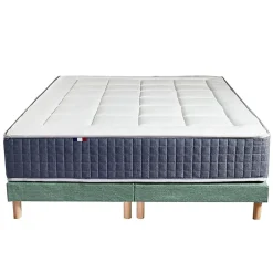 Idliterie Ensemble matelas ressort 7 zones et mémoire forme sommier 2x90x200 Hot