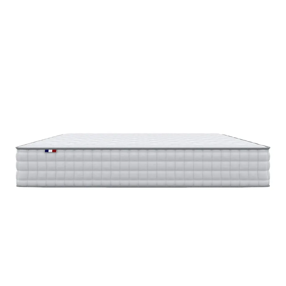 Idliterie Ensemble matelas ressorts ASTRE + sommier kit gris à lattes flexibles 160x200 New