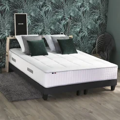 Idliterie Ensemble matelas ressorts 7 zones sommier 2x80x200 Online