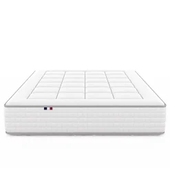 Idliterie Ensemble matelas ressorts 7 zones PALACIO + sommier en kit beige lattes flexibles 160x200 Outlet
