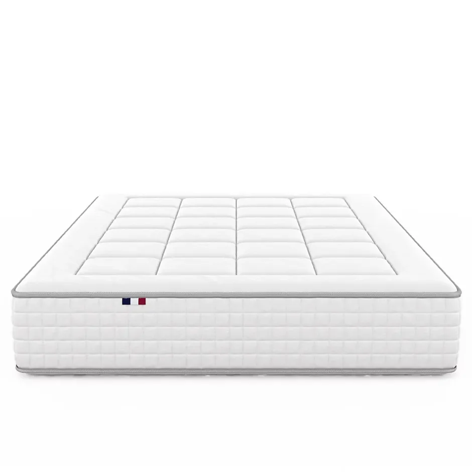 Idliterie Ensemble matelas ressorts 7 zones PALACIO + sommier en kit beige lattes flexibles 160x200 Outlet