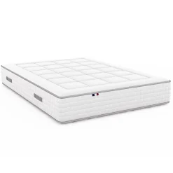 Idliterie Ensemble matelas ressorts 7 zones PALACIO + sommier en kit beige lattes flexibles 160x200 Outlet
