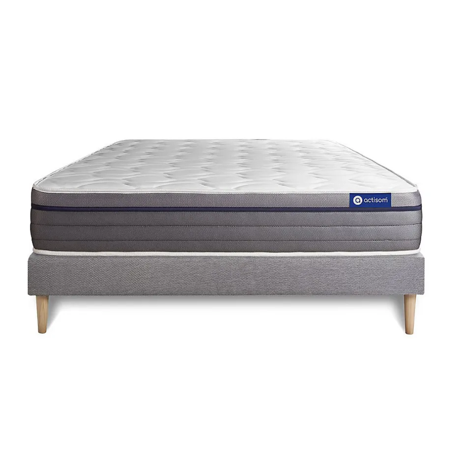 Actisom Ensemble Mémoire de forme de confort Equilibré avec sommier kit