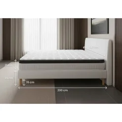 Prestige Literie Ensemble Mémoire de forme de confort Ferme avec sommier kit
