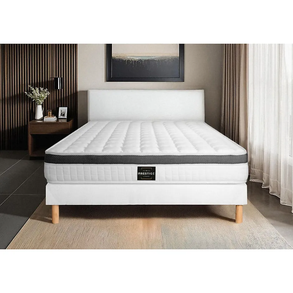 Prestige Literie Ensemble Mémoire de forme de confort Ferme avec sommier kit