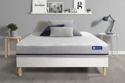 Actisom Ensemble Mémoire de forme de confort Mi-ferme avec sommier kit New