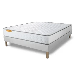 Sept Nuits Ensemble Mémoire de forme de confort Très ferme avec sommier tapissier Discount