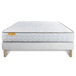 Sept Nuits Ensemble Mémoire de forme de confort Très ferme avec sommier tapissier Discount