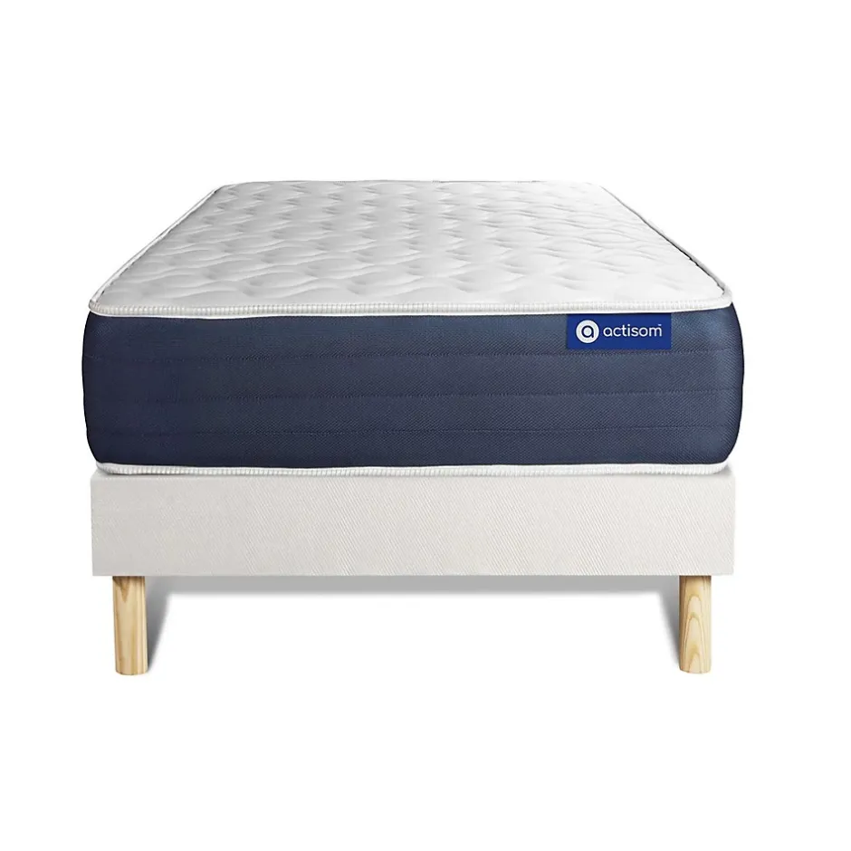 Actisom Ensemble Mémoire de forme de confort Equilibré avec sommier kit Discount