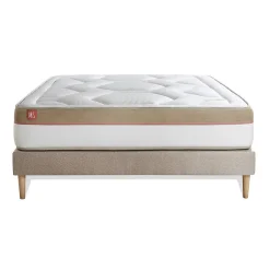 Marmottes & Co Ensemble Mémoire de forme de confort Ferme avec sommier tapissier