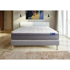 Actisom Ensemble Mémoire de forme de confort Equilibré avec sommier kit