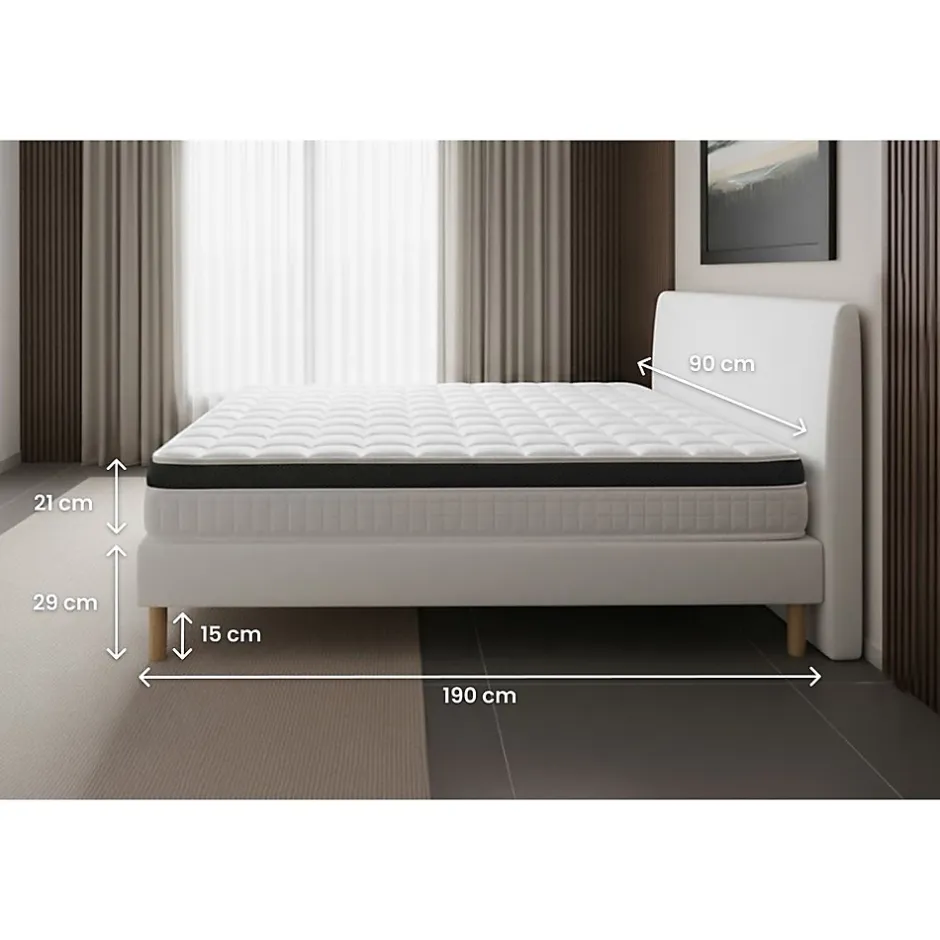 Prestige Literie Ensemble Mémoire de forme de confort Ferme avec sommier tapissier Sale
