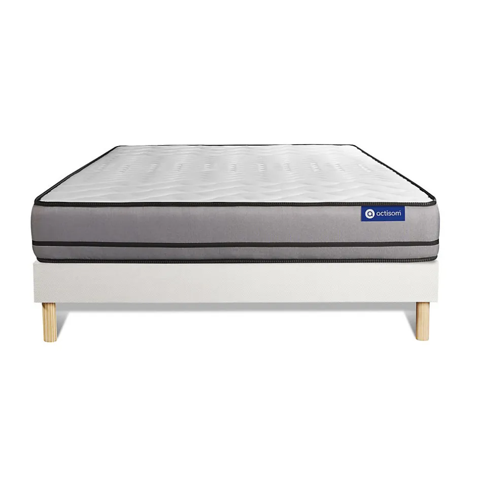Actisom Ensemble Mémoire de forme de confort Très ferme avec sommier kit