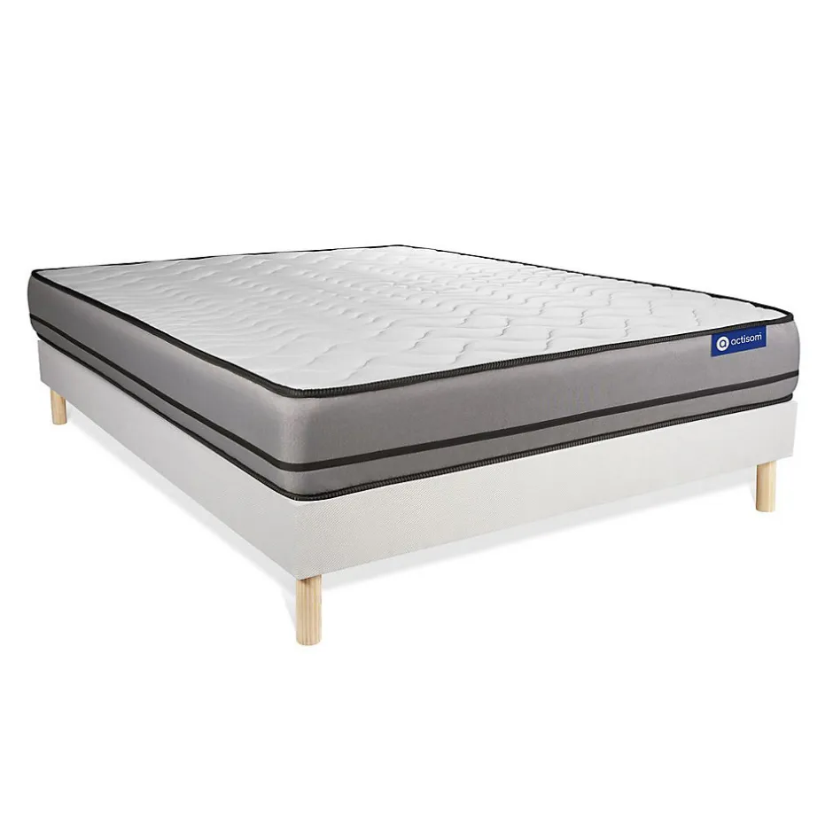 Actisom Ensemble Mémoire de forme de confort Très ferme avec sommier kit
