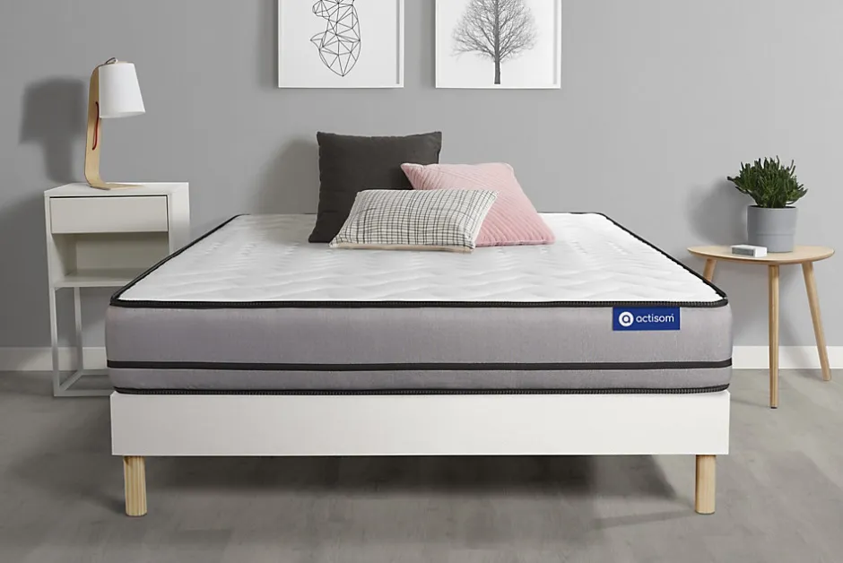 Actisom Ensemble Mémoire de forme de confort Très ferme avec sommier kit
