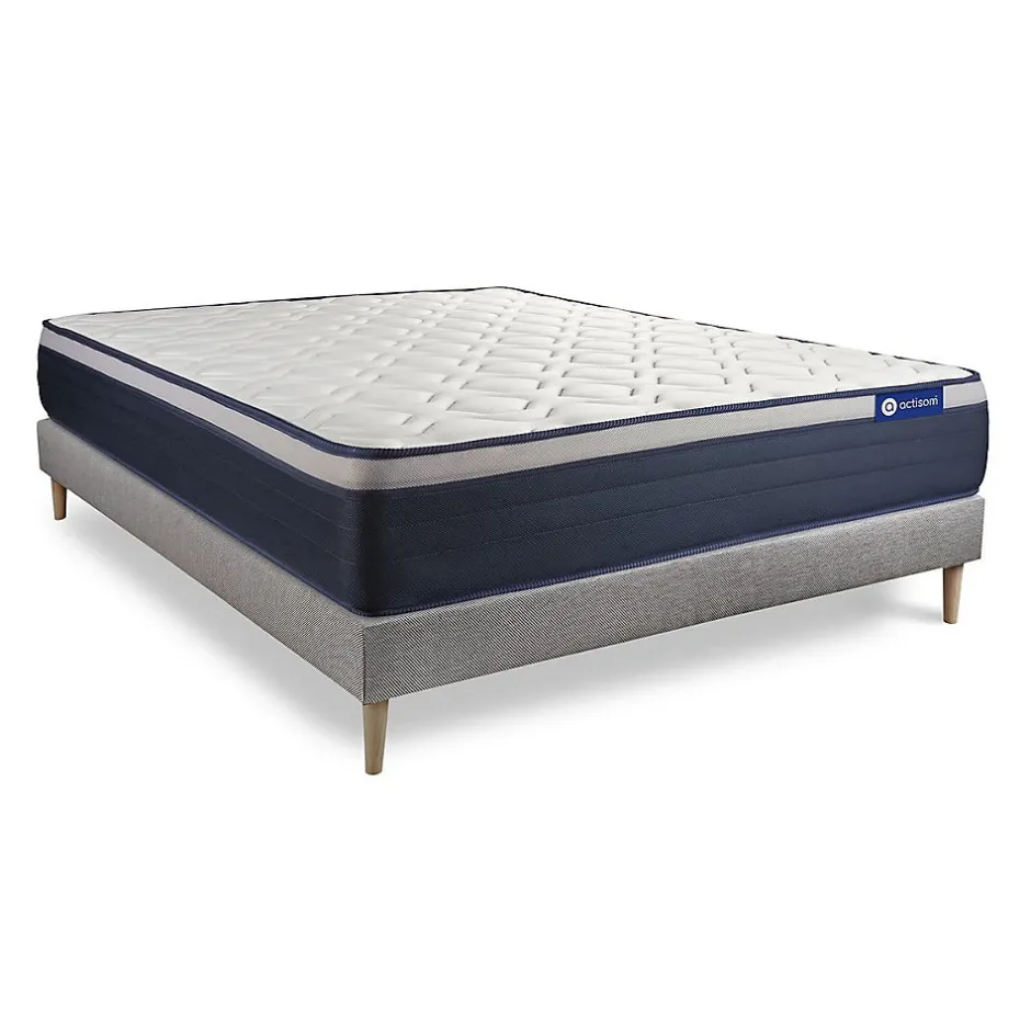 Actisom Ensemble Mémoire de forme de confort Ferme avec sommier kit New