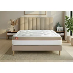 Marmottes & Co Ensemble Mémoire de forme de confort Ferme avec sommier tapissier Discount