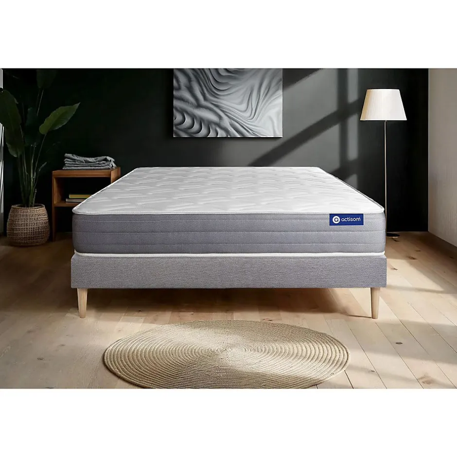 Actisom Ensemble Mémoire de forme de confort Mi-ferme avec sommier kit Online