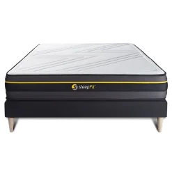 Sleepfit Ensemble Mémoire de forme de confort Ferme avec sommier tapissier Sale
