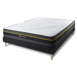 Sleepfit Ensemble Mémoire de forme de confort Ferme avec sommier tapissier Sale