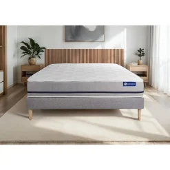 Actisom Ensemble Mémoire de forme de confort Mi-ferme avec sommier kit