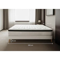 Prestige Literie Ensemble Mémoire de forme de confort Equilibré avec sommier kit Outlet