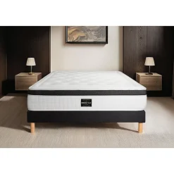 Prestige Literie Ensemble Mémoire de forme de confort Equilibré avec sommier kit