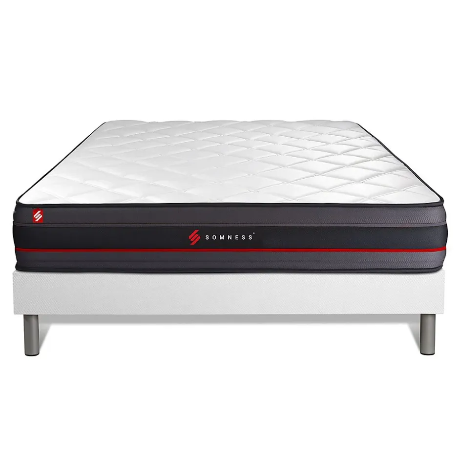 Somness Ensemble Mémoire de forme de confort Ferme avec sommier tapissier