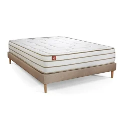Marmottes & Co Ensemble Mémoire de forme de confort Equilibré avec sommier tapissier Discount