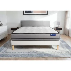 Actisom Ensemble Mémoire de forme de confort Très ferme avec sommier kit