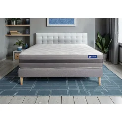 Actisom Ensemble Mémoire de forme de confort Mi-ferme avec sommier kit
