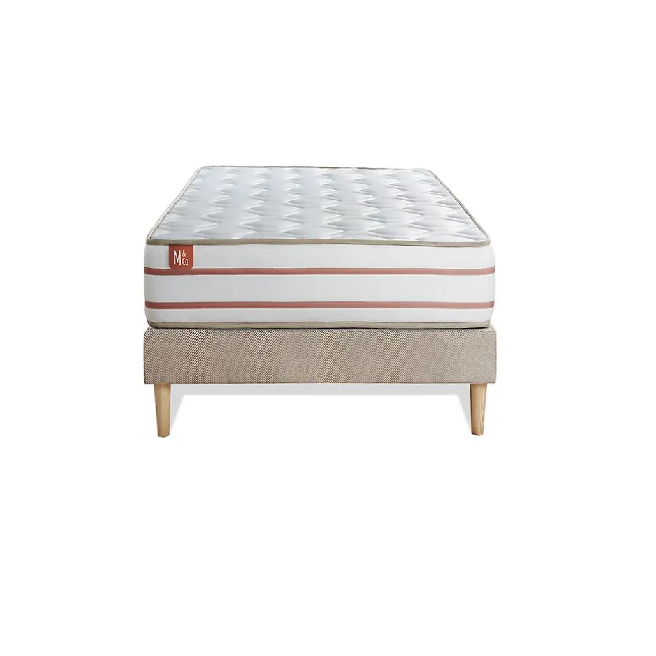 Marmottes & Co Ensemble Mémoire de forme de confort Très ferme avec sommier tapissier Clearance