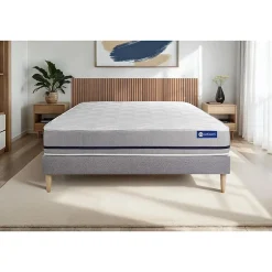 Actisom Ensemble Mémoire de forme de confort Mi-ferme avec sommier kit Online