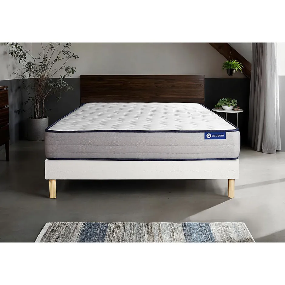 Actisom Ensemble Mémoire de forme de confort Ferme avec sommier kit Sale