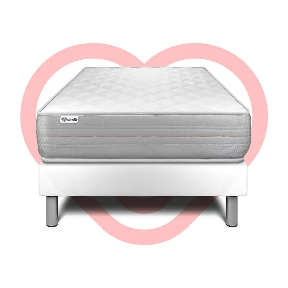 Vitalit Ensemble Mousse polyuréthane à mémoire de forme de confort Ferme avec sommier tapissier Outlet