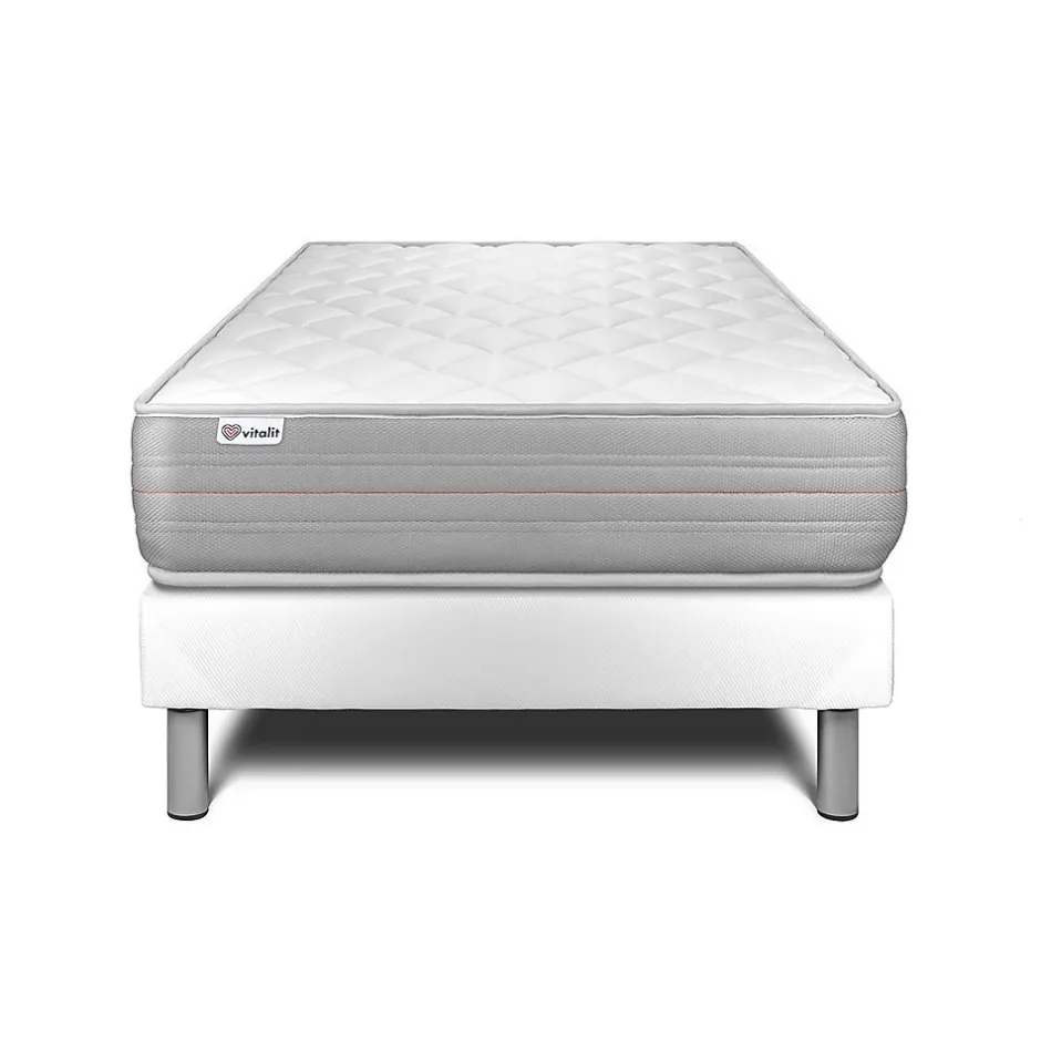Vitalit Ensemble Mousse polyuréthane à mémoire de forme de confort Ferme avec sommier tapissier Outlet