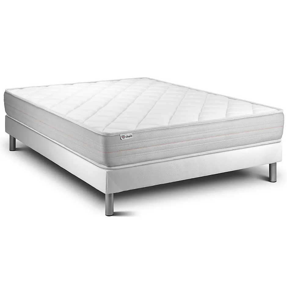 Vitalit Ensemble Mousse polyuréthane à mémoire de forme de confort Ferme avec sommier tapissier