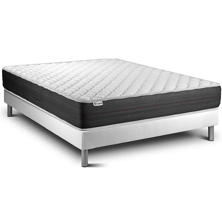 Vitalit Ensemble Mousse polyuréthane à mémoire de forme de confort Ferme avec sommier kit
