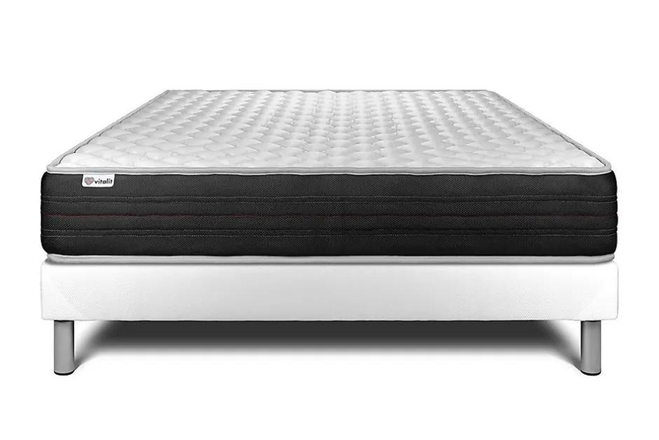 Vitalit Ensemble Mousse polyuréthane à mémoire de forme de confort Ferme avec sommier kit