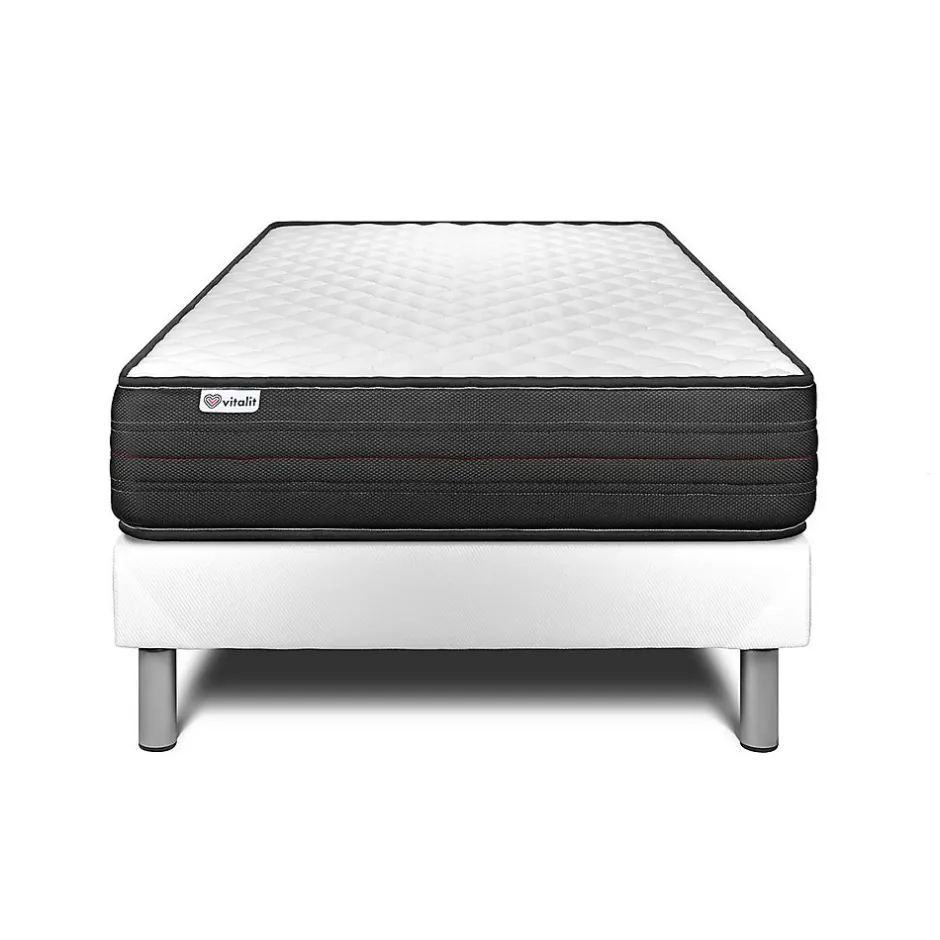 Vitalit Ensemble Mousse polyuréthane à mémoire de forme de confort Ferme avec sommier tapissier Outlet