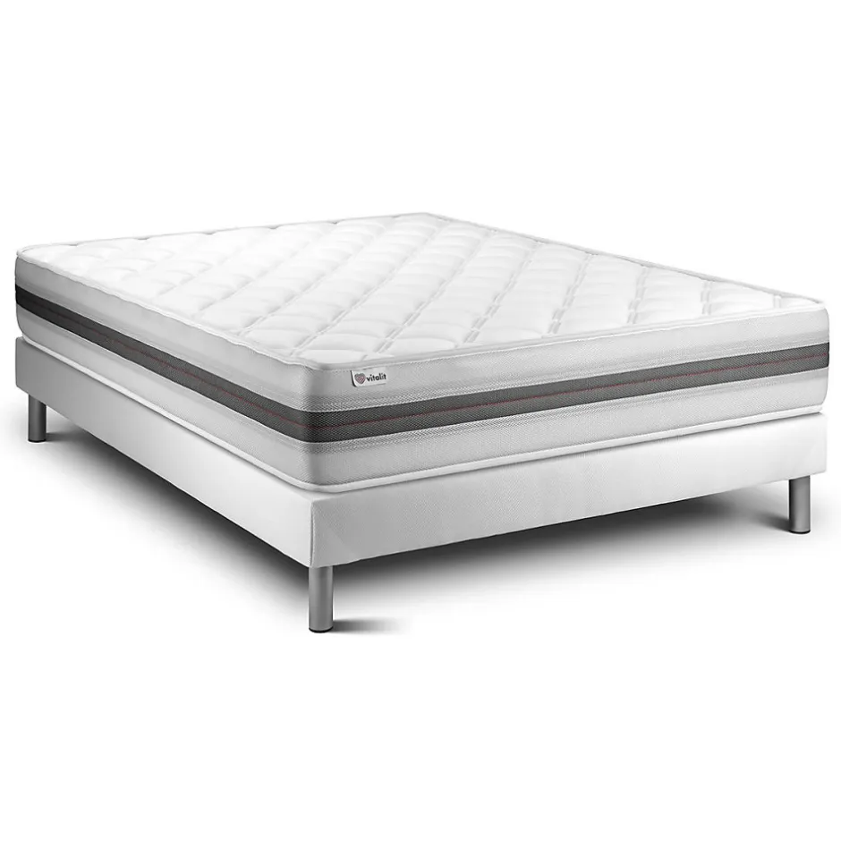 Vitalit Ensemble Mousse polyuréthane à mémoire de forme de confort Equilibré avec sommier tapissier Best