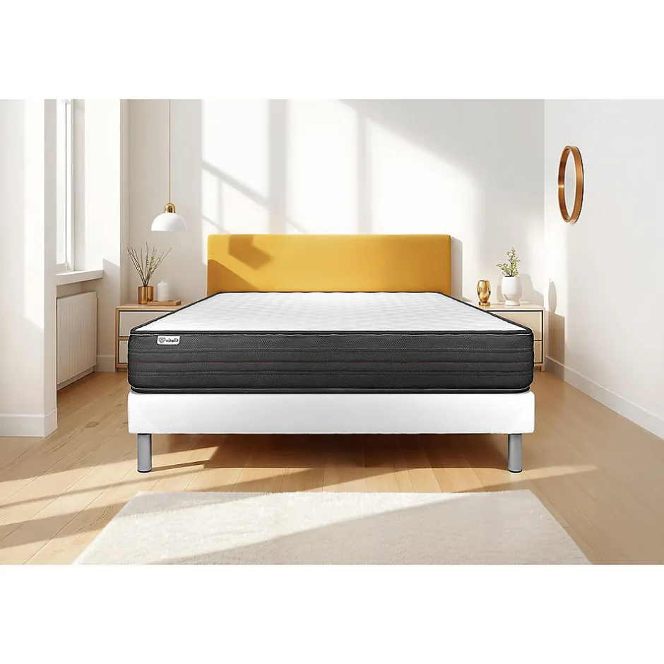 Vitalit Ensemble Mousse polyuréthane à mémoire de forme de confort Ferme avec sommier tapissier