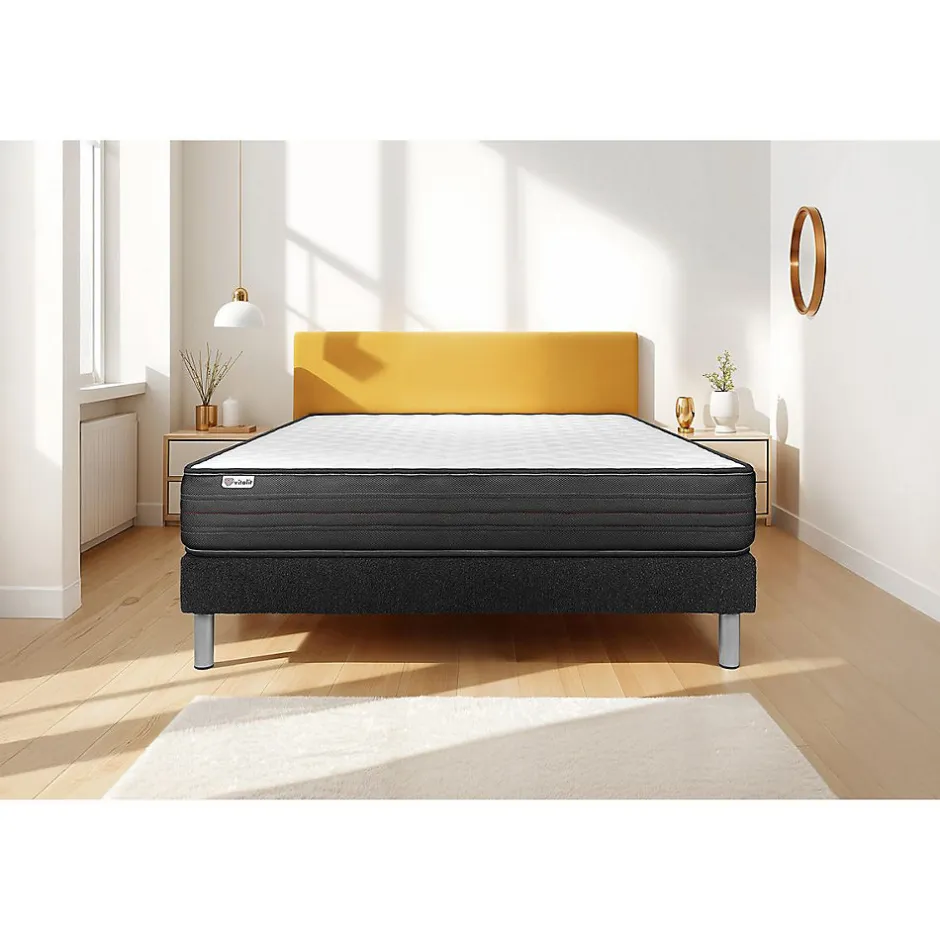 Vitalit Ensemble Mousse polyuréthane à mémoire de forme de confort Ferme avec sommier kit