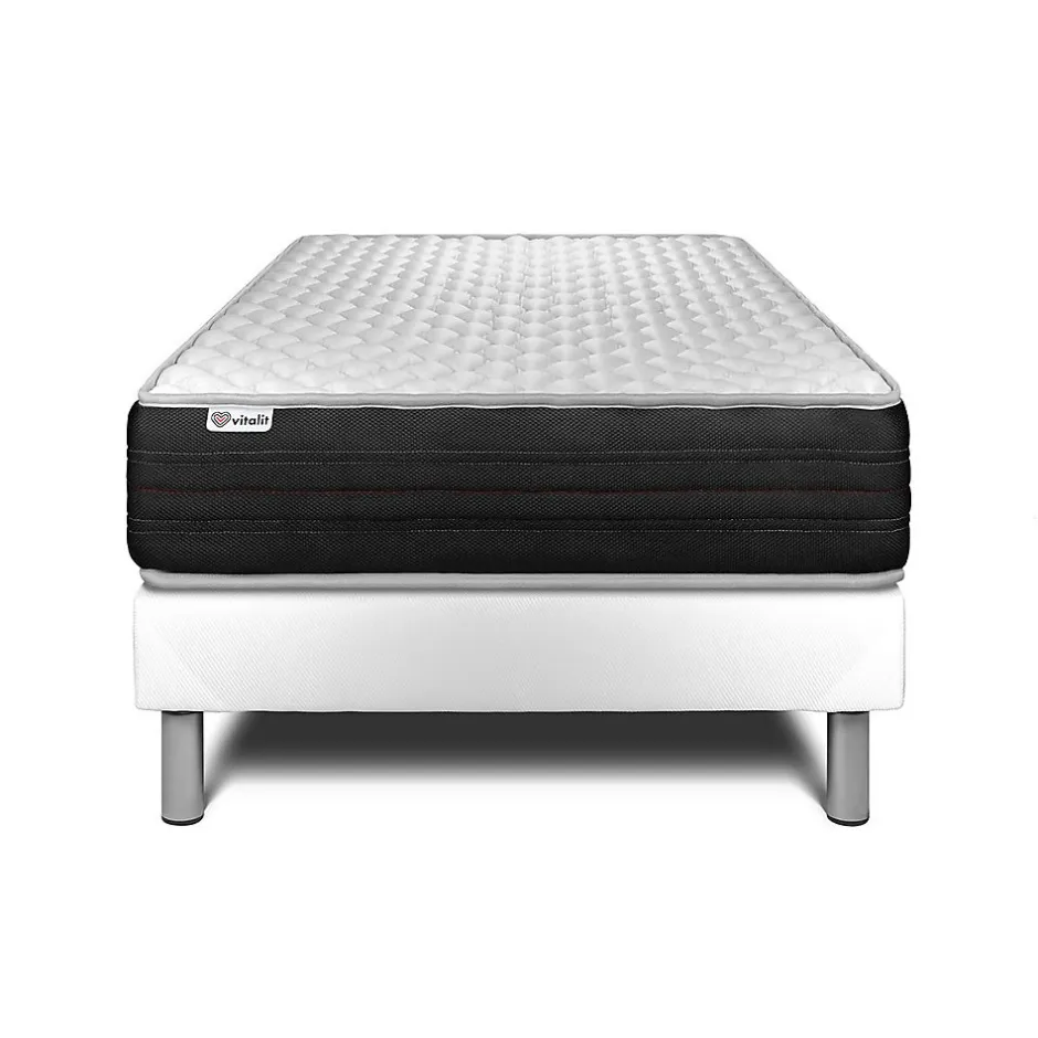 Vitalit Ensemble Mousse polyuréthane à mémoire de forme de confort Ferme avec sommier tapissier