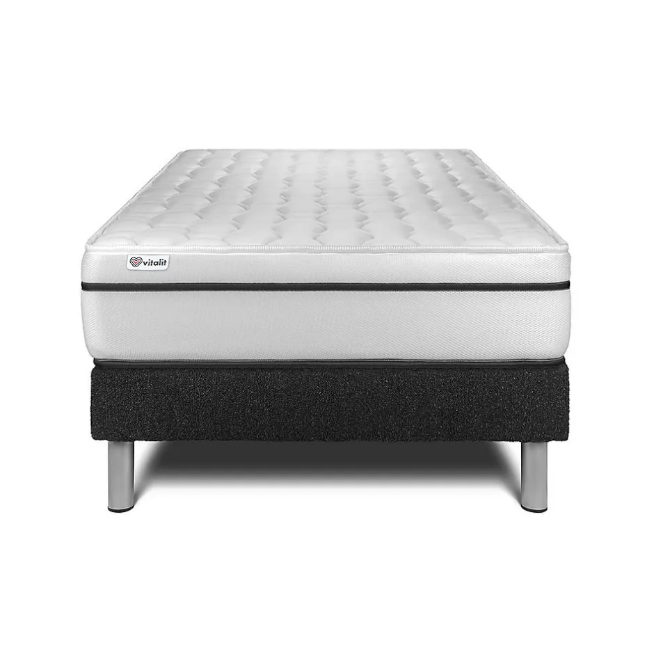 Vitalit Ensemble Mousse polyuréthane à mémoire de forme de confort Ferme avec sommier kit Discount
