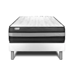Vitalit Ensemble Mousse polyuréthane à mémoire de forme de confort Ferme avec sommier tapissier Discount