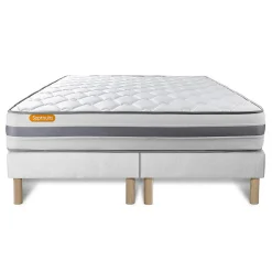 Sept Nuits Ensemble Ressorts ensachés et mémoire de forme de confort Ferme avec sommier tapissier
