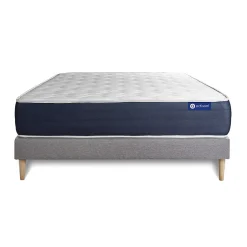 Actisom Ensemble Ressorts ensachés et mémoire de forme de confort Equilibré avec sommier kit